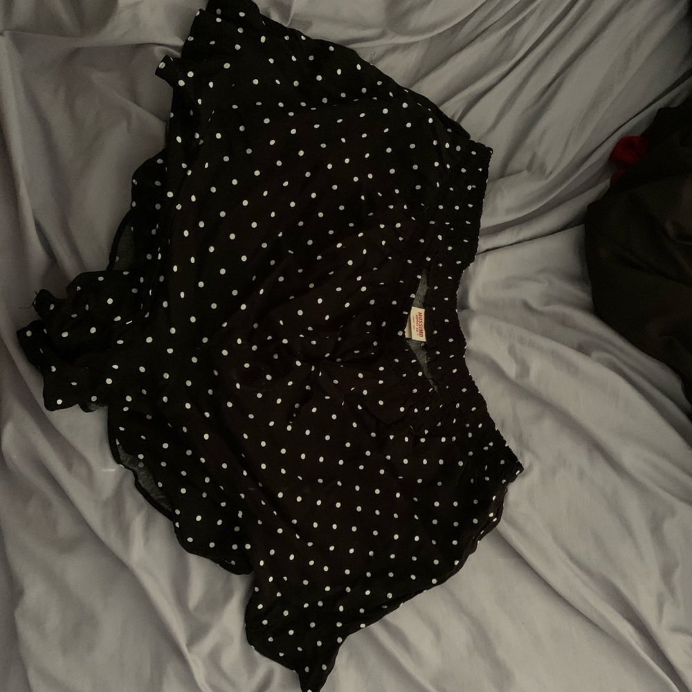 Black Polkadotted Shorts